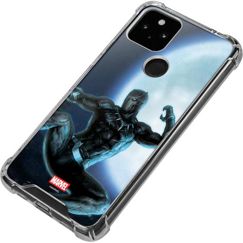 Marvel Black Panther Jumping Through Air Google Pixel 5 Clear Case